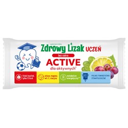 Zdrowy Lizak Uczeń Bez Cukru Active dla aktywnych smak winogrono - cytryna Starpharma, 6g