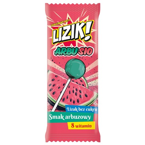 LIZIK! ARBUSIO Lizak bez cukru o smaku arbuzowym Starpharma, 8g