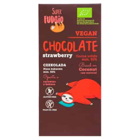 Czekolada truskawkowa Super Fudgio BIO 80g