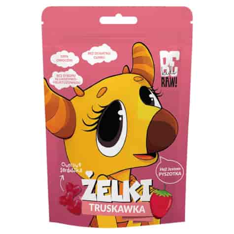 Żelki Truskawka BeRAW Kids 35g