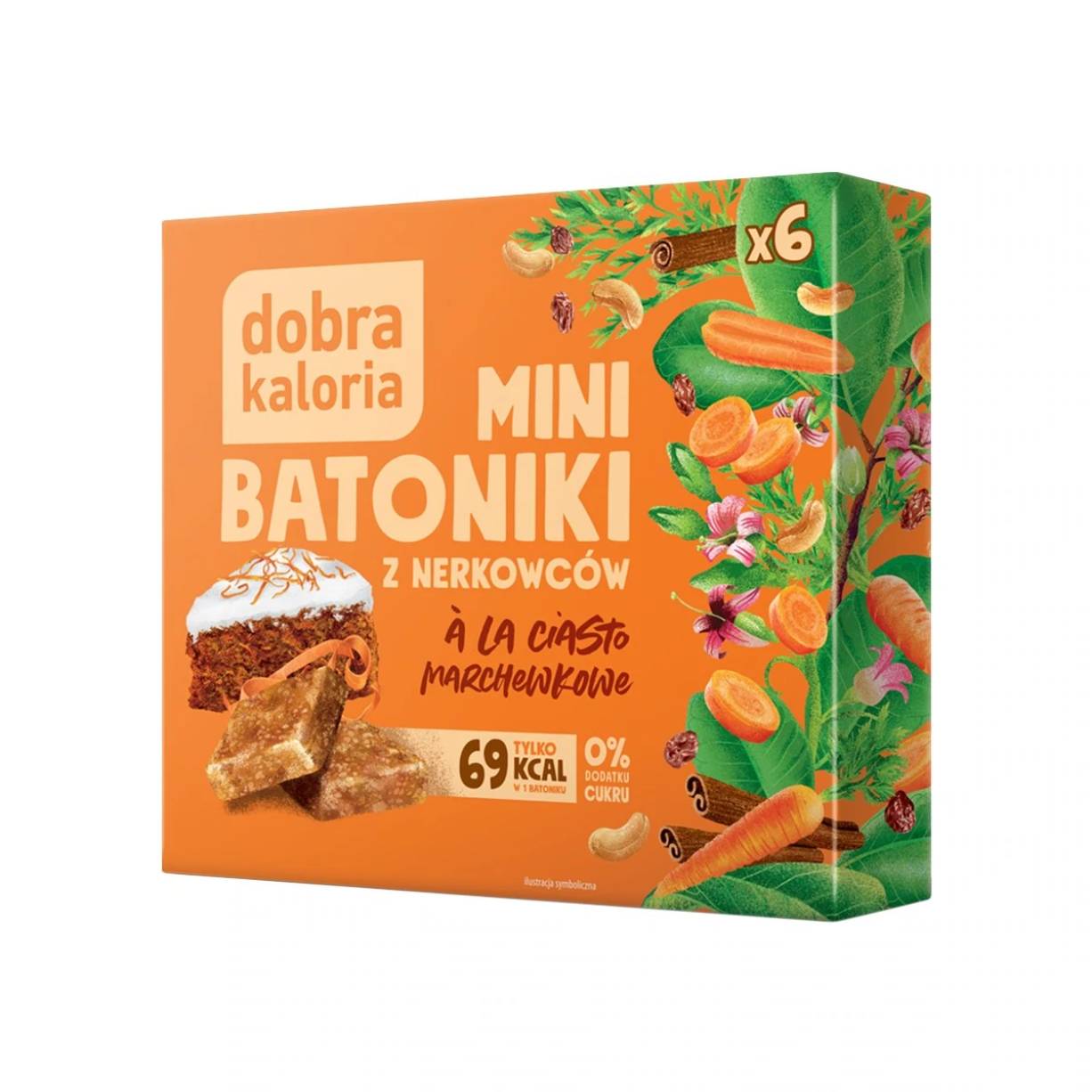 Minibatoniki z nerkowców - a'la ciasto marchewkowe Dobra Kaloria, 102g