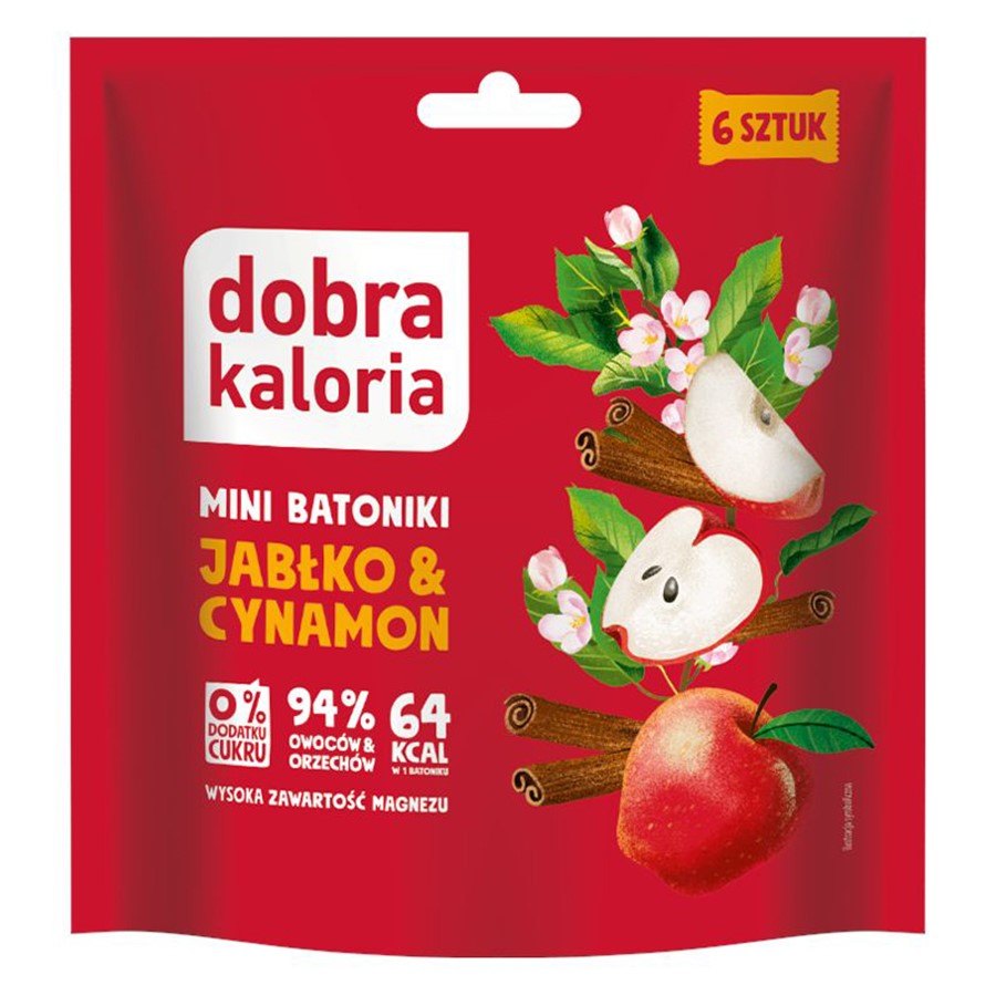 Minibatoniki daktylowe - jabłko & cynamon Dobra Kaloria, 108g