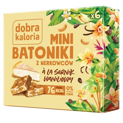 Minibatoniki z nerkowców - sernik waniliowy Dobra Kaloria 6x17g