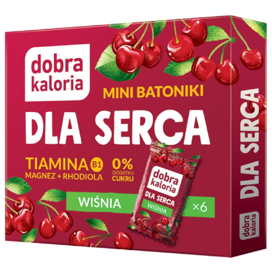 Minibatoniki  Dla serca  o smaku wiśniowym Dobra Kaloria, 102g