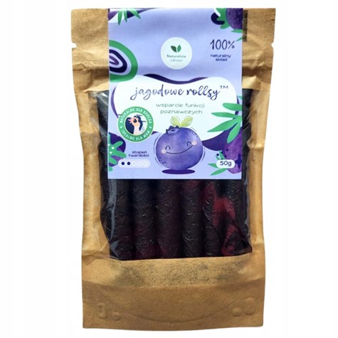 Jagodowe rollsy Naturalnie Zdrowi, 50g