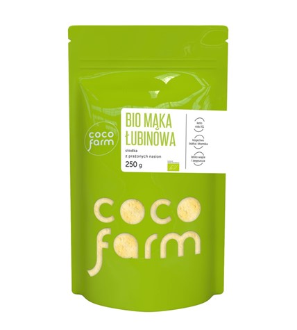 Mąka łubinowa ze słodkich odmian łubinu BIO Coco Farm, 250g