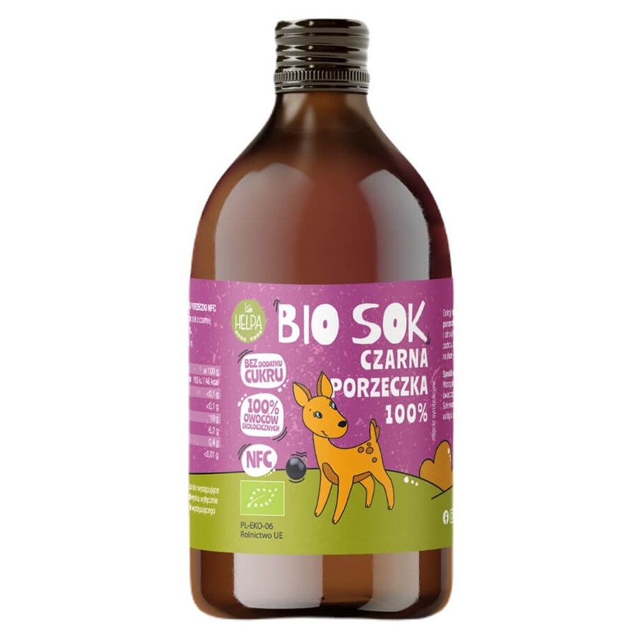 Sok Czarna Porzeczka 100% BIO Helpa, 250ml