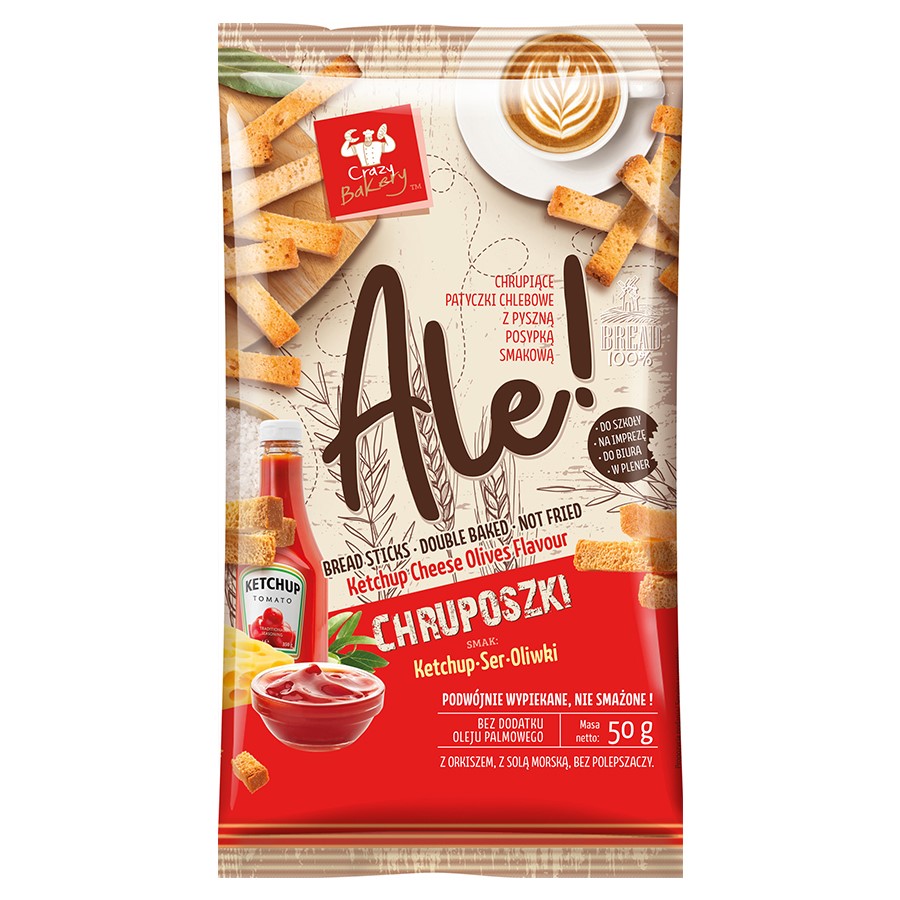 Ale! Chruposzki ketchup - ser - oliwki 50g