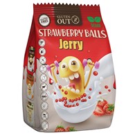 Kulki śniadaniowe  Strawberry Flavour JERRY  - Truskawka Gluten Out, 375g