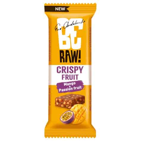 Baton owocowy Crispy Fruit Mango Marakuja BeRaw, 40g
