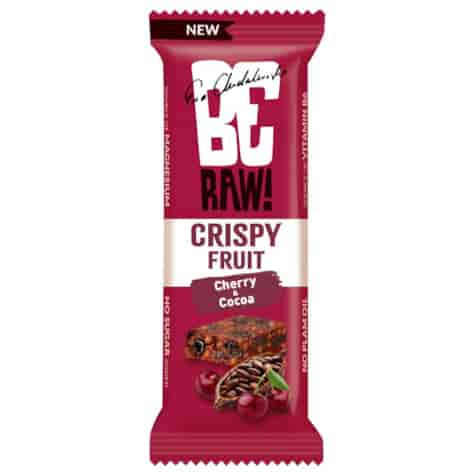 Baton owocowy Crispy Fruit Wiśnia - Kakao BeRaw, 40g