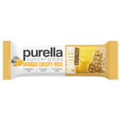 Baton proteinowy Purella Mango Crispy Rice bez dodatku cukru, 45g