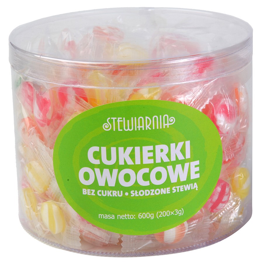 Cukierki owocowe bez cukru 600g (ok200 szt)