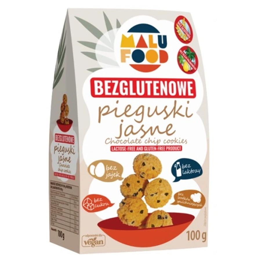 Ciastka  Pieguski jasne  - bez dodatku cukru, bez glutenu Malu Food, 100g