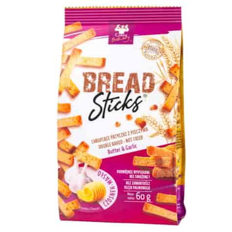 Paluszki chlebowe Czosnek i Masło Bread Sticks 60g