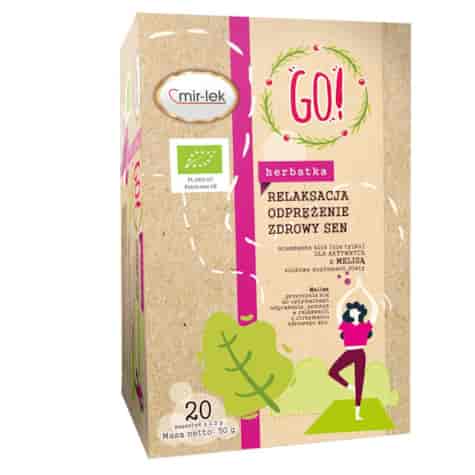Herbatka Go! relaksacja, odprężenieE, regeneracja Mir-lek BIO, 20 saszetek x 2,5g