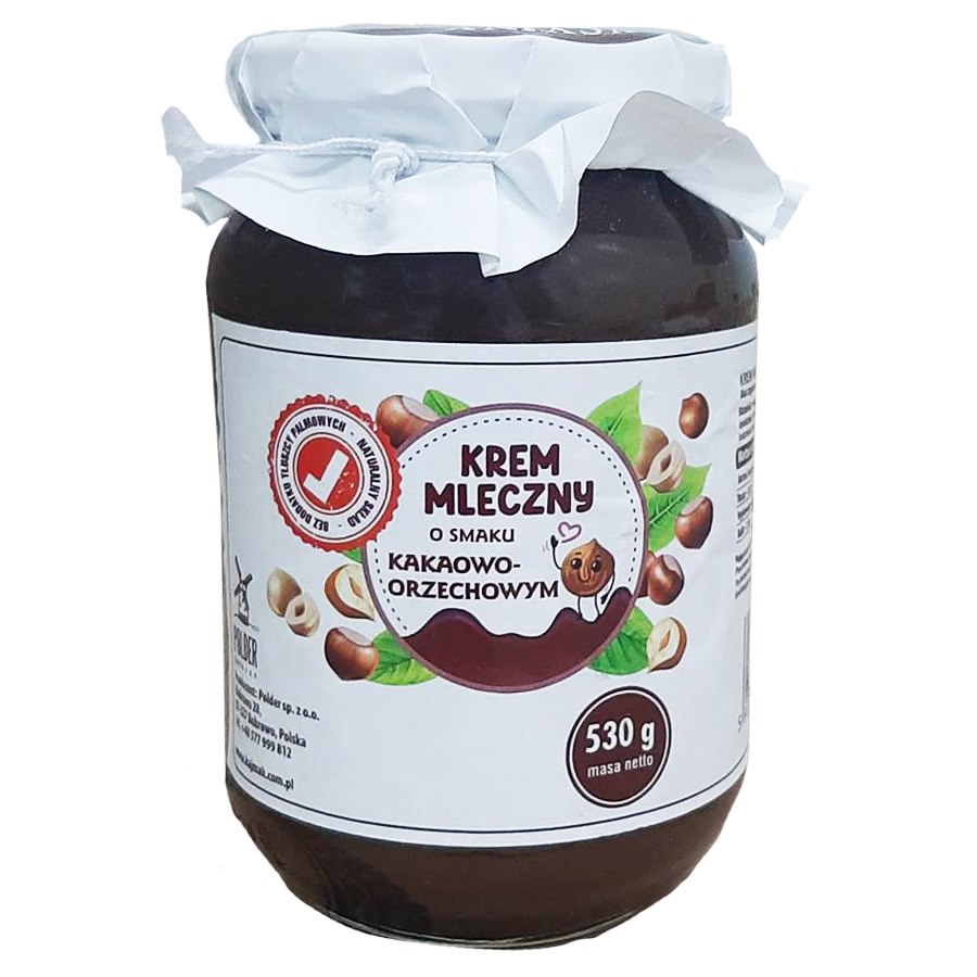 Krem mleczny o smaku kakaowo-orzechowym Polder, słoik 530g