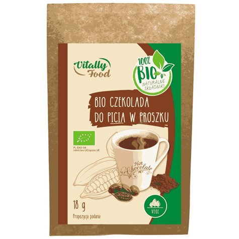Czekolada do picia Vitally Food BIO, 18g