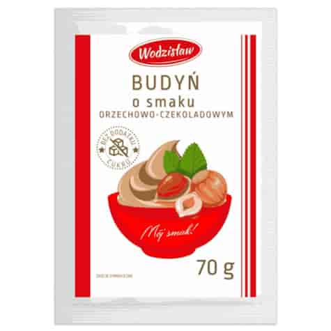Budyń o smaku orzechowo-czekoladowym bez dodatku cukru Vitally Food, 70g