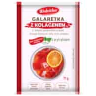 Galaretka o smaku pomarańczowym z dodatkiem hydrolizowanego kolagenu Wodzisław, 71g