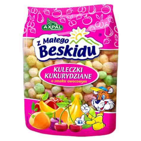 Kulki kukurydziane Z Małego Beskidu o smaku owocowym Axpal, 15g
