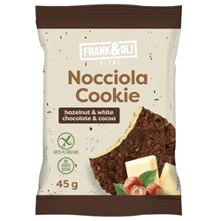 Ciastko owsiane z orzechem laskowym, białą czekoladą i kakao Frank&Oli, 50g