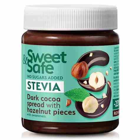 Krem kakaowo-orzechowy, słodzony stewią Sweet&Safe, 220g