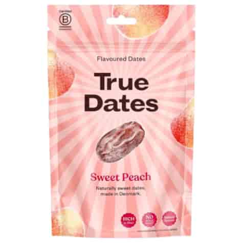 Daktyle bez pestek o smaku brzoskwini True Dates, 100g