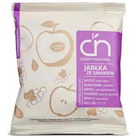 Jabłko suszone z sokiem z czarnych porzeczek Crispy Natural, 18 g