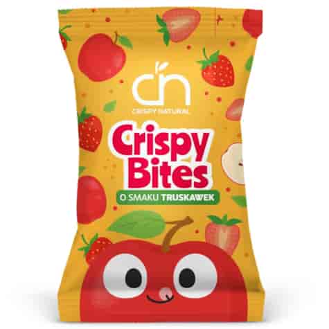 Jabłko suszone o smaku truskawek Crispy Bites, 14g
