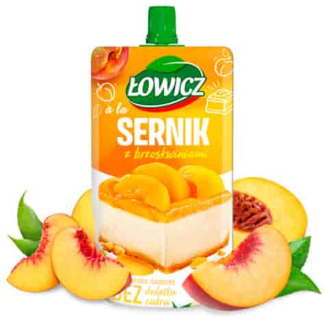 Deser a la sernik z brzoskwiniami Łowicz, 100g