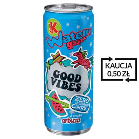 Waterrr gazzz napój gazowany jabłko, cytryna, arbuz Kubuś, 250ml