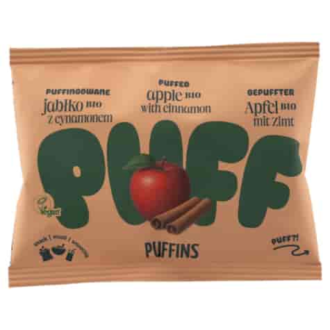 Suszone owoce - jabłko z cynamonem PUFFINS, 15g