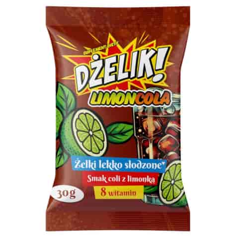 Żelki lekko słodzone o smaku Coli z Limonką DŻELIK LIMONCOLA, Starpharma, 30g