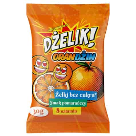 Żelki bez cukru o smaku pomarańczowym DŻELIK ORANDŻIN, Starpharma, 30g