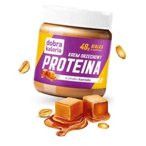 Krem orzechowy o smaku karmelu PROTEINA Dobra Kaloria, 200g