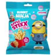 Frytki jabłkowe o smaku gumy balonowej Apple Stixx Bunny Ninja, 30 g