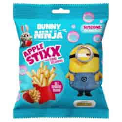 Frytki jabłkowe o smaku gumy balonowej Apple Stixx Bunny Ninja, 30 g