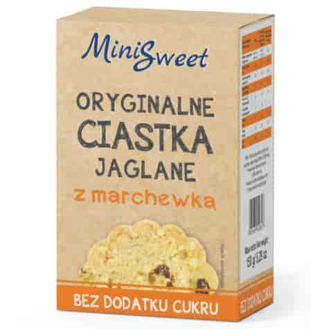 Oryginalne ciastka Jaglane z marchewką bez dodatku cukru, 150g