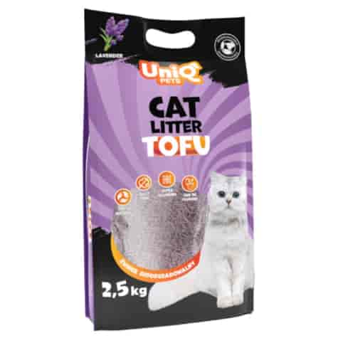 Biodegradowalny żwirek TOFU lawenda UNIQ PETS 2,5kg