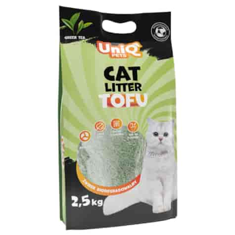 Biodegradowalny żwirek TOFU zielona herbata UNIQ PETS 2,5kg