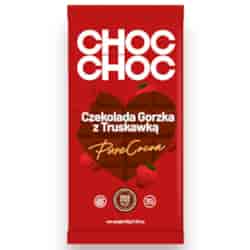 Czekolada gorzka 70% z liofilizowaną truskawką CHOC CHOC, 50g
