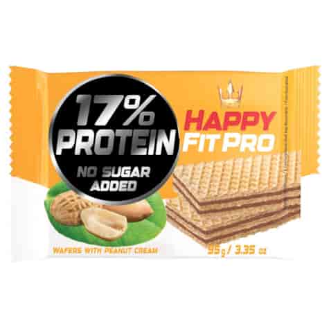 Wafelki arachidowe bez dodatku cukru Happy FIT PRO, 95g