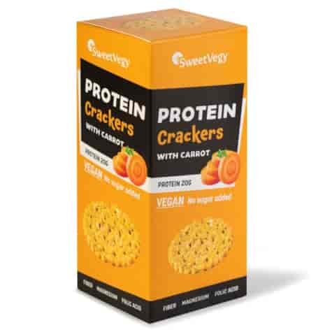 Krakersy proteinowe z marchewką SweetVegy, 100g