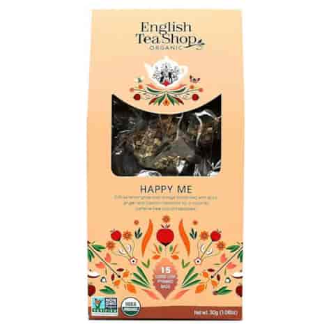 Herbata liściasta Happy Me BIO English Tea Shop, 15 piramidek