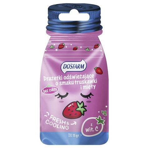 Drażetki odświeżające mięta + truskawka Dosfarm 15g