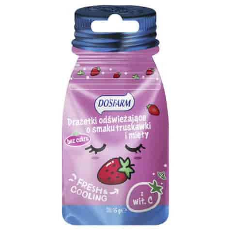 Drażetki odświeżające mięta + truskawka Dosfarm 15g