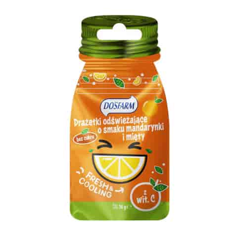 Drażetki odświeżające o smaku mięty i mandarynki Dosfarm, 15 g