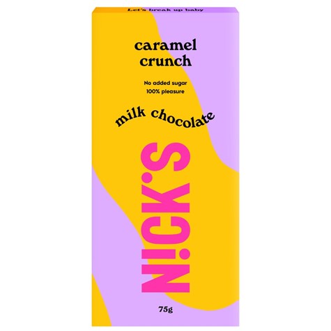 Czekolada mleczna z karmelem i kawałkami migdałów Nick's, 75g