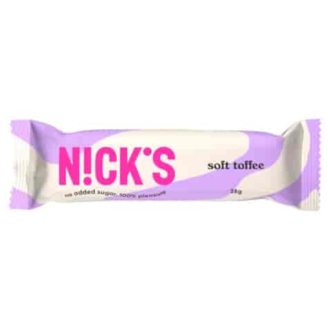 Baton z nadzieniem toffi Nick's, 28g